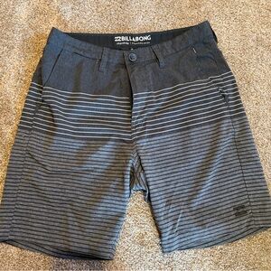 Billabong Gray Striped Shorts 30 in